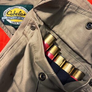 Pheasant shells in a vest